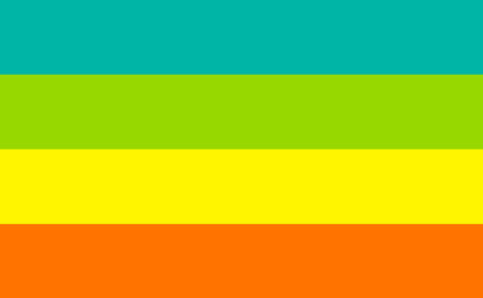 agender flag four stripes citrus