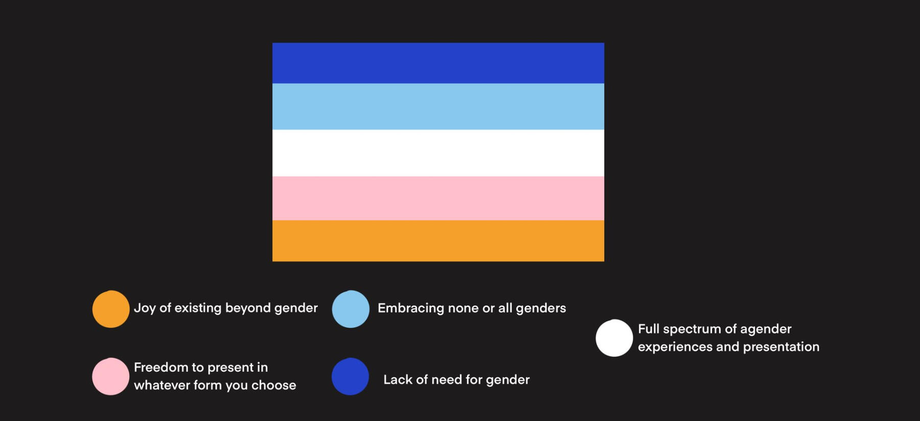 agender flag by Michi stripe meanings